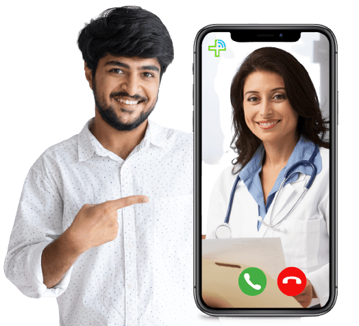 A patient connecting with a doctor using XpressCure